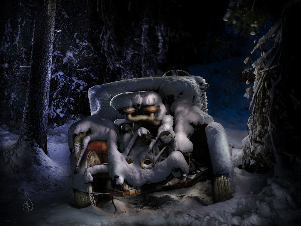 Utan vindrutetorkare på vintern