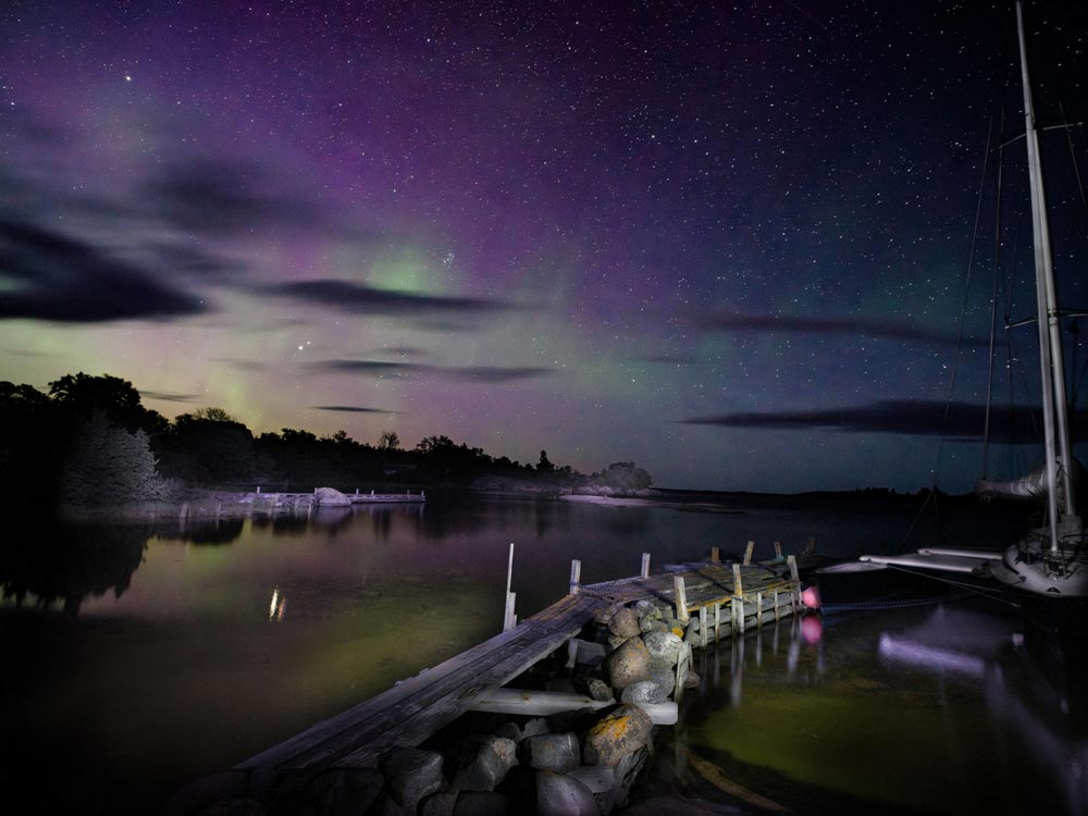 Norrsken på Långskär