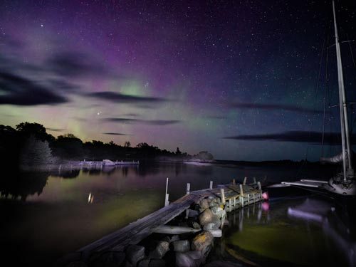 Norrsken på Långskär